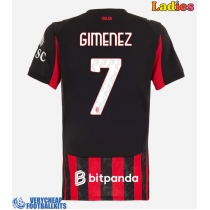 AC Milan Santiago Gimenez #7 Replica Home Shirt Ladies 2025-26 Short Sleeve